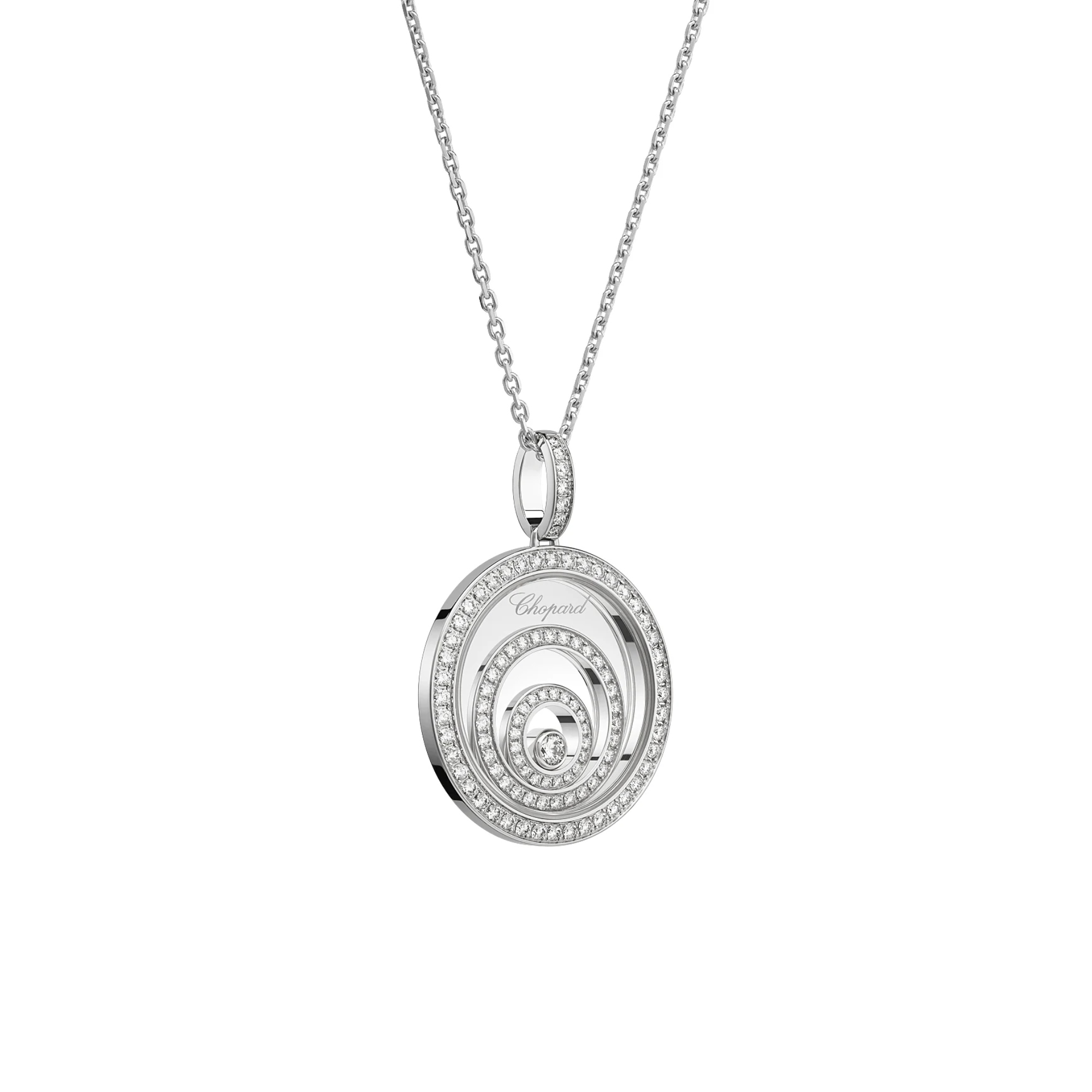 750/- Weißgold, Dia Halskette