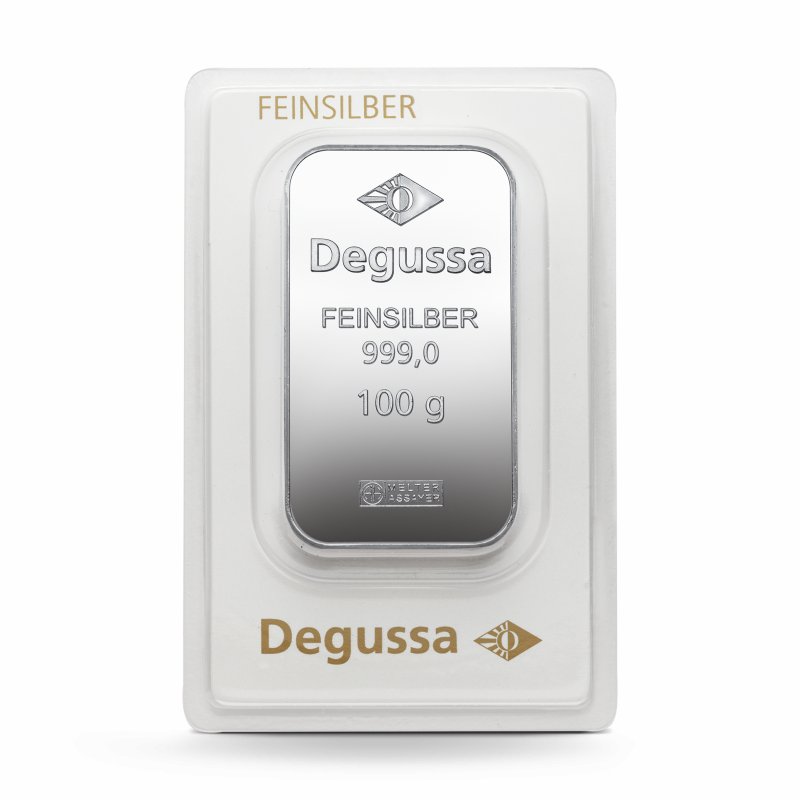 100 g Degussa Silberbarren